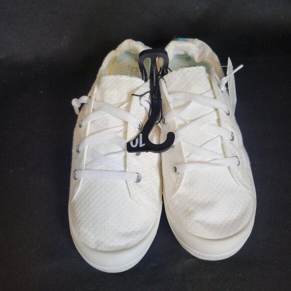 Time And Tru Women Scrunch Back Sneakers White Size 10 NWT Beach Vacation - Picture 3 of 7